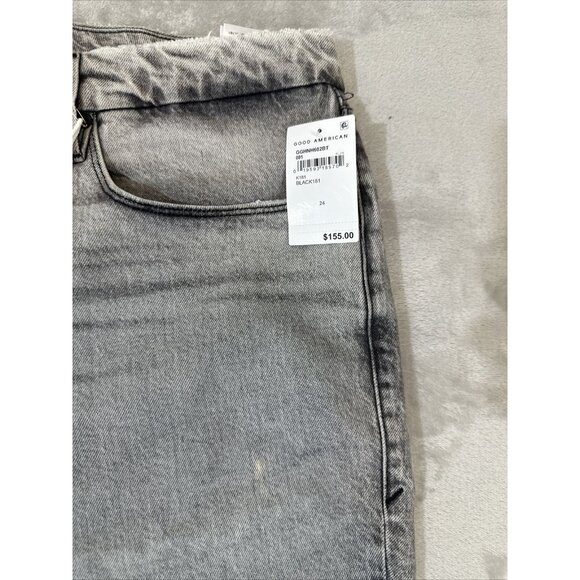 Good American Denim Jeans Gray High Rise Straight Women’s Plus Size 24 - Picture 8 of 16